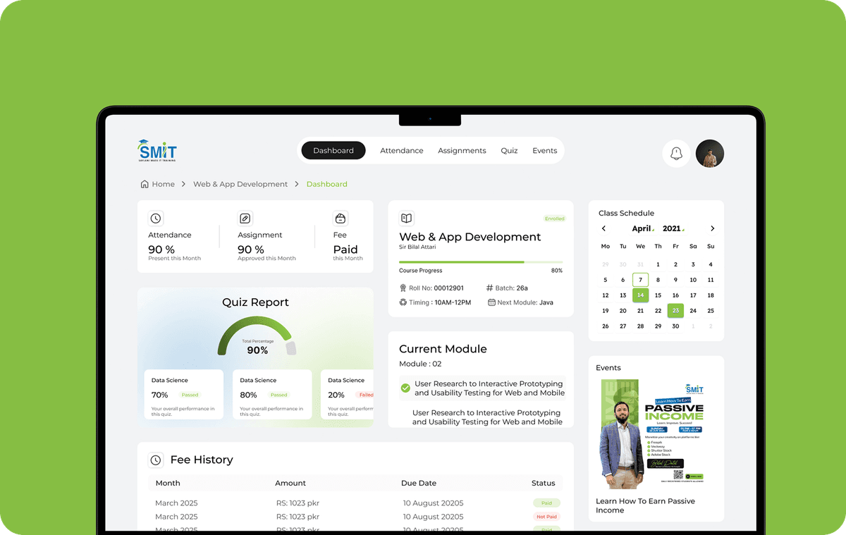 Saylani Learning Management System (LMS) screenshot 1